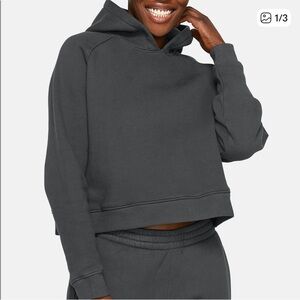 Outdoor Voices Charcoal Cropped Sweatshirt